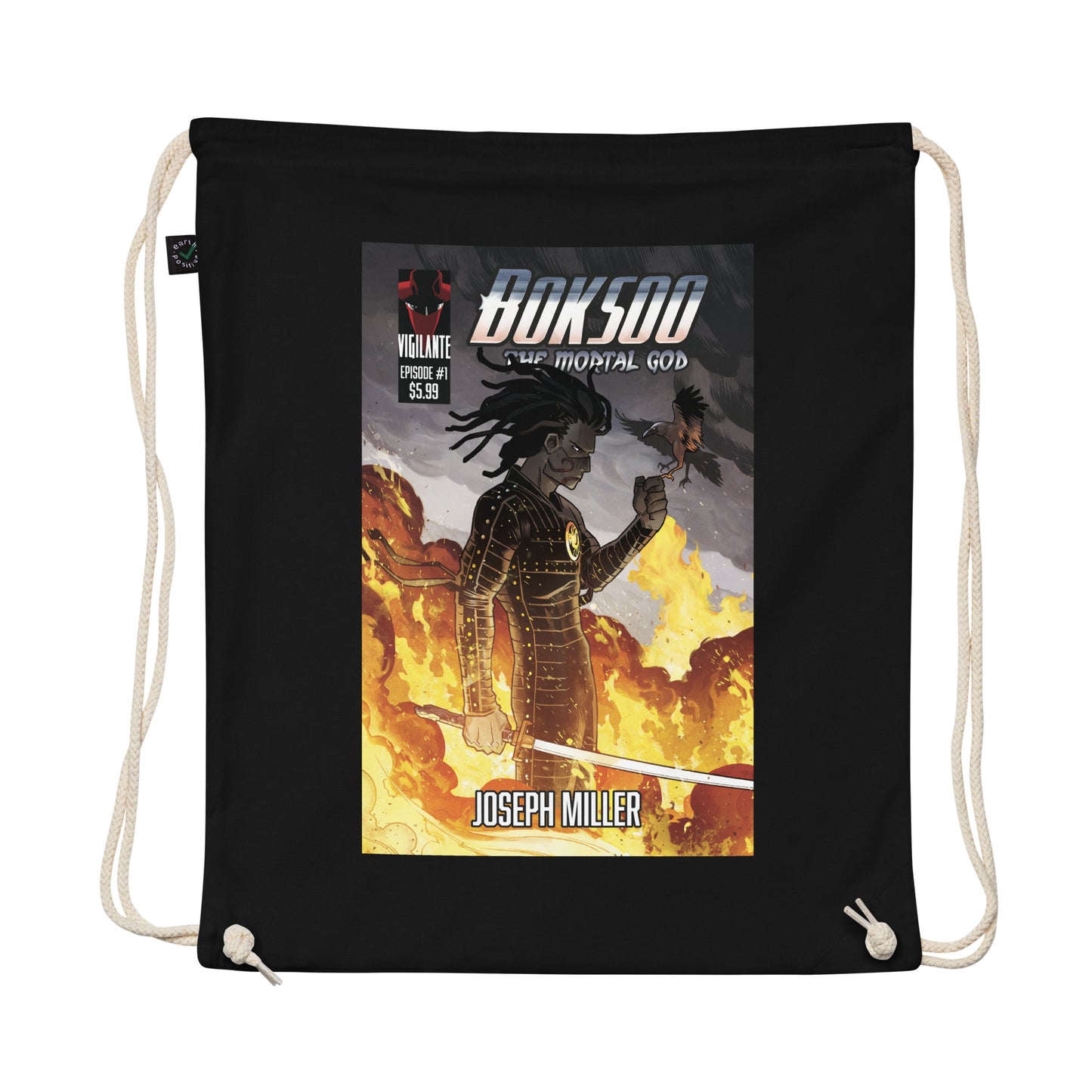 Organic cotton drawstring bag