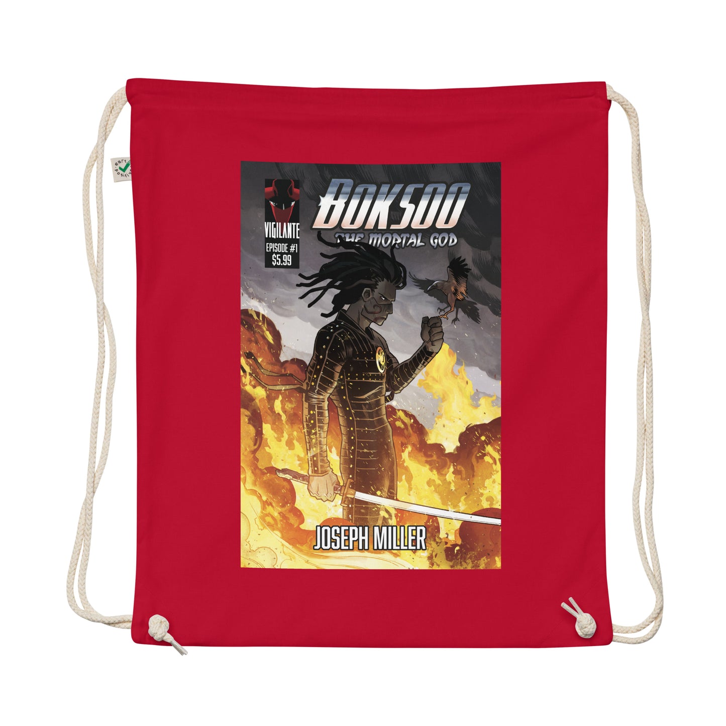 Organic cotton drawstring bag