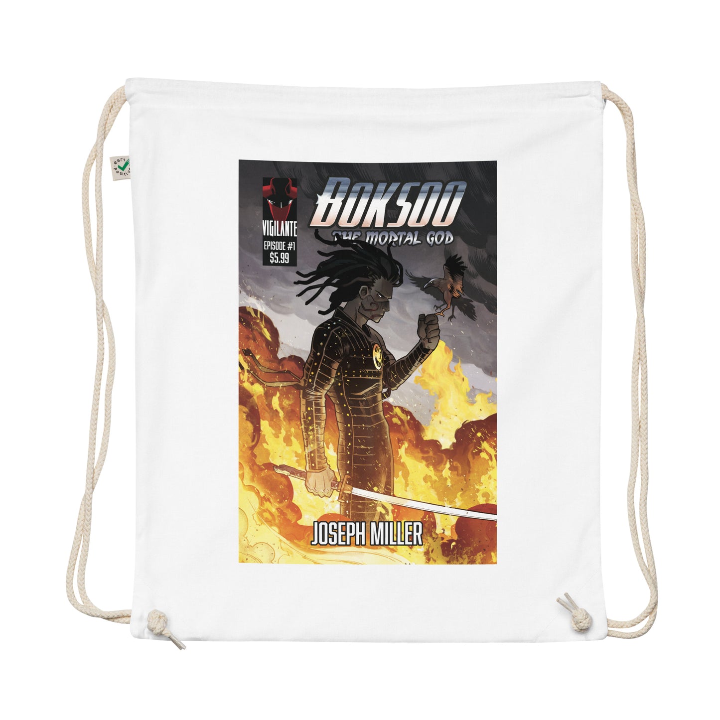Organic cotton drawstring bag